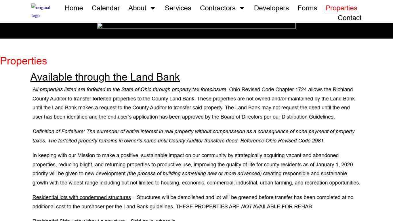 Properties - Richland County Land Bank
